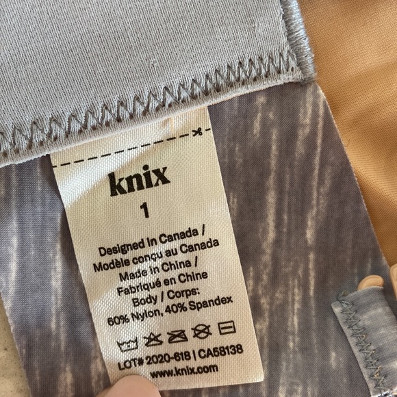 BNWT Knix Evolution Bra Size 1 Nude Beige Heathered Grey Reversible Brand New - Picture 8 of 9